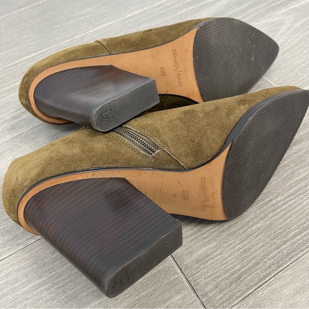 Donald J Pliner Verie Shooties Suede Ankle Boots Booties Shoes Stacked Heels 9.5 - Picture 13 of 16